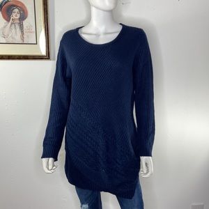 Westport blue asymmetrical sweater‎
